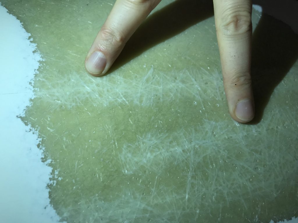 Sichtprüfung: Material mit "Weißbruch"